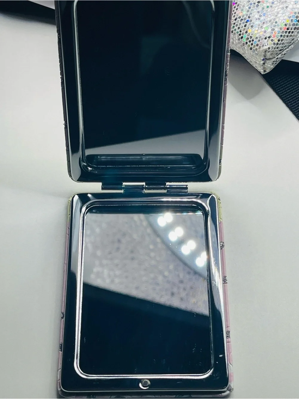 Hello Kitty Pink and Yellow Folding Compact Mirror